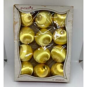 Vintage Pyramid gold decorative christmas ornaments 12 units